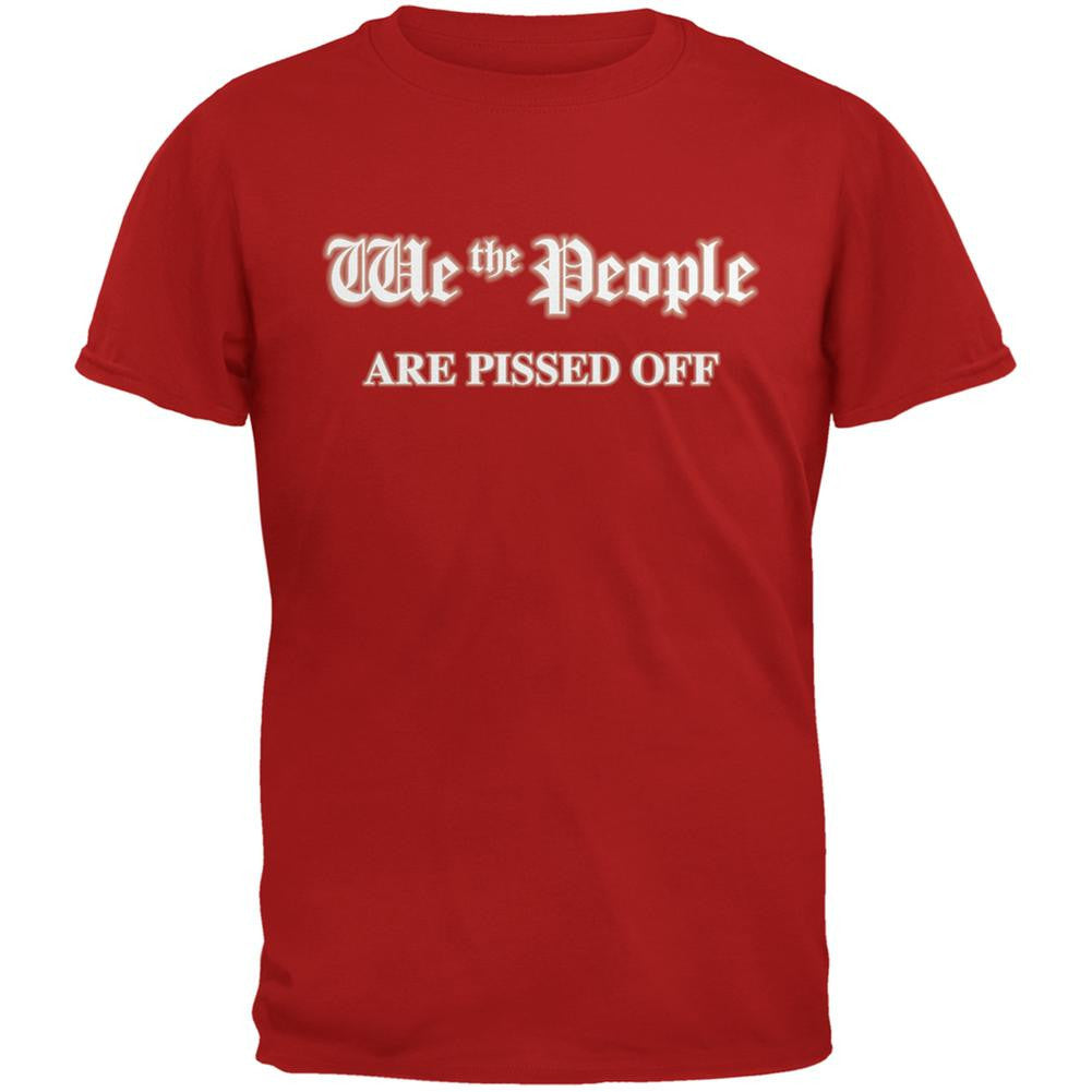 We The People Are Angry Red Adult T-Shirt Men's T-Shirts Old Glory 2XL Red 