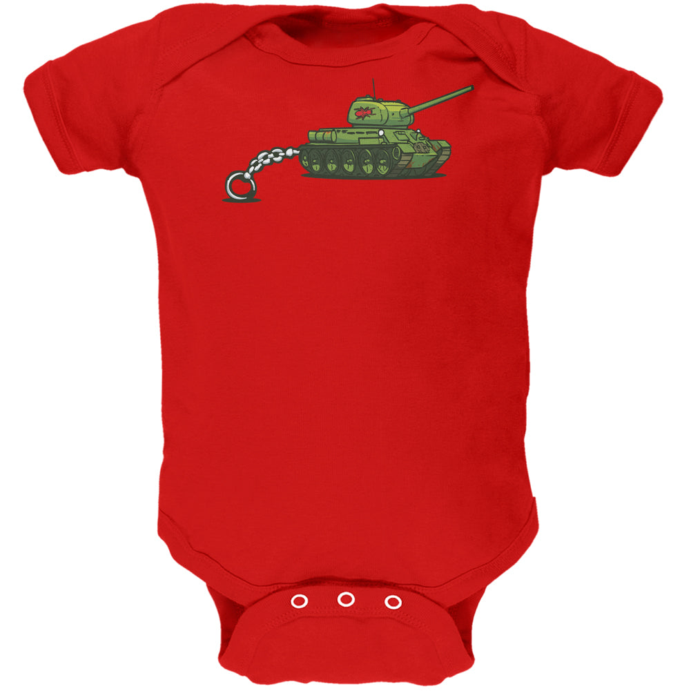 Keychain Tank Ant Army Red Soft Baby One Piece Baby One Piece Old Glory 0-3M Red 