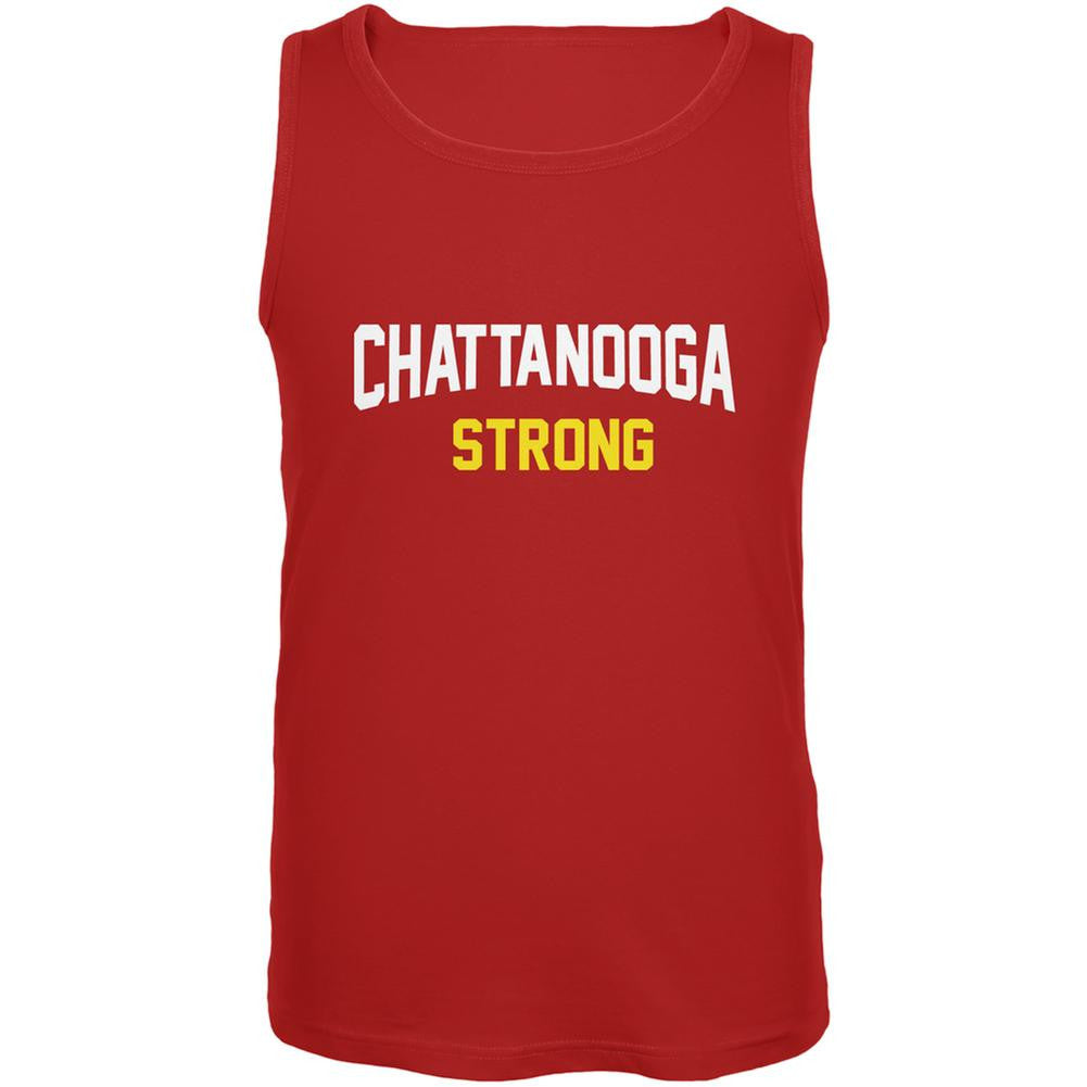 Chattanooga Strong Arched Logo Red Adult Tank Top Men's Tank Tops Old Glory 2XL Red 