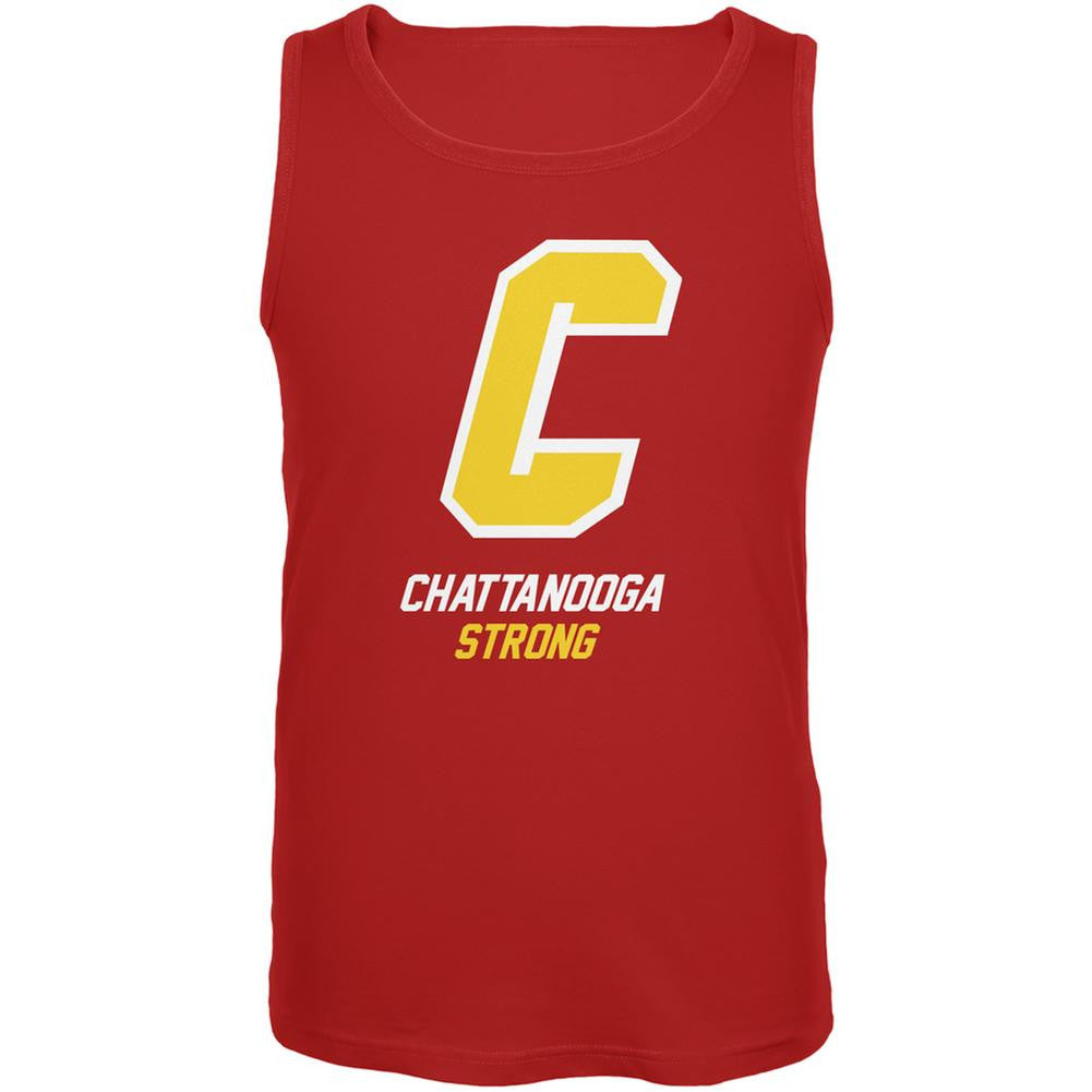 Chattanooga Strong Big C Red Adult Tank Top Men's T-Shirts Old Glory 2XL Red 