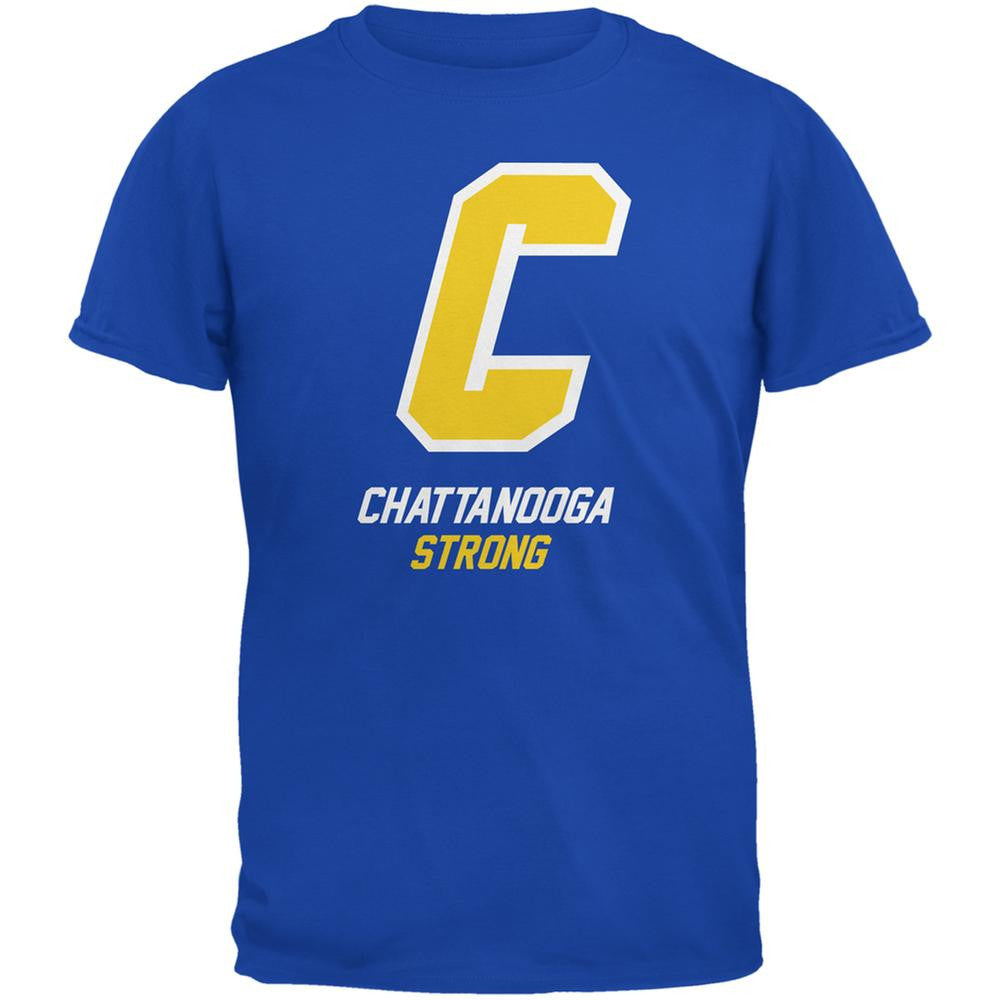 Chattanooga Strong Big C Royal Adult T-Shirt Men's T-Shirts Old Glory 2XL Blue 