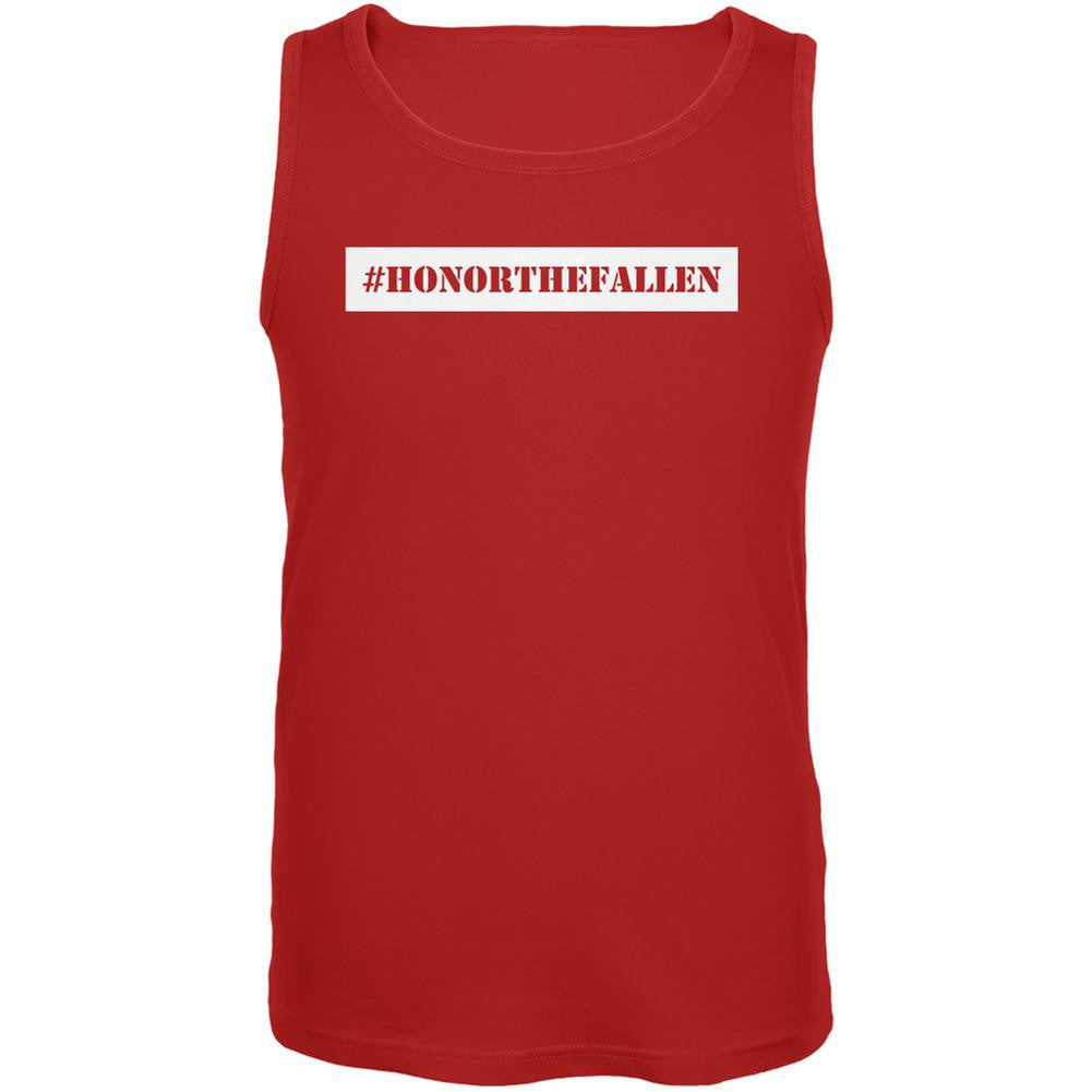 Memorial Day Hashtag Honor the Fallen Red Adult Tank Top Men's Tank Tops Old Glory 2XL Red 