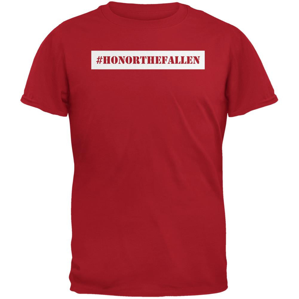 Memorial Day Hashtag Honor the Fallen Red Adult T-Shirt Men's T-Shirts Old Glory 2XL Red 