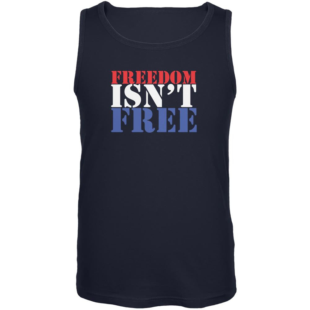 Memorial Day Freedom Isn't Free Navy Adult Tank Top Men's Tank Tops Old Glory 2XL Blue 