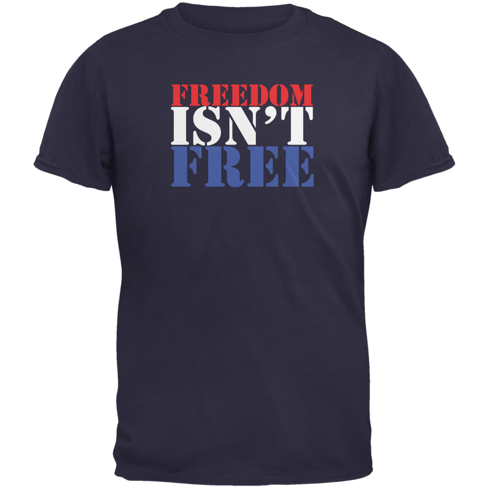 Memorial Day Freedom Isn't Free Navy Adult T-Shirt Men's T-Shirts Old Glory 2XL Dark Blue 