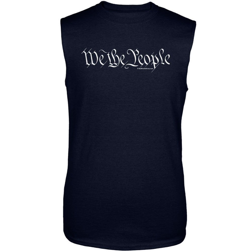 We The People Navy Adult Sleeveless Shirt Men's Sleeveless T-Shirts Old Glory   