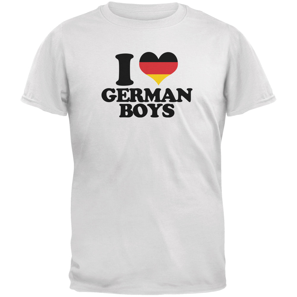 Oktoberfest I Heart German Boys White Youth T-Shirt Youth T-Shirts Old Glory YLG White 