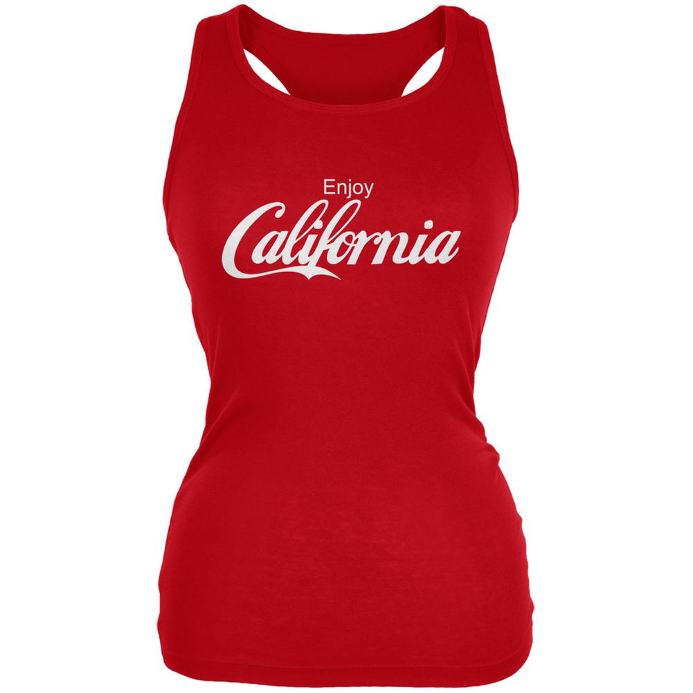 Enjoy California Red Juniors Soft Tank Top Juniors Tank Tops Old Glory 2XL Red 