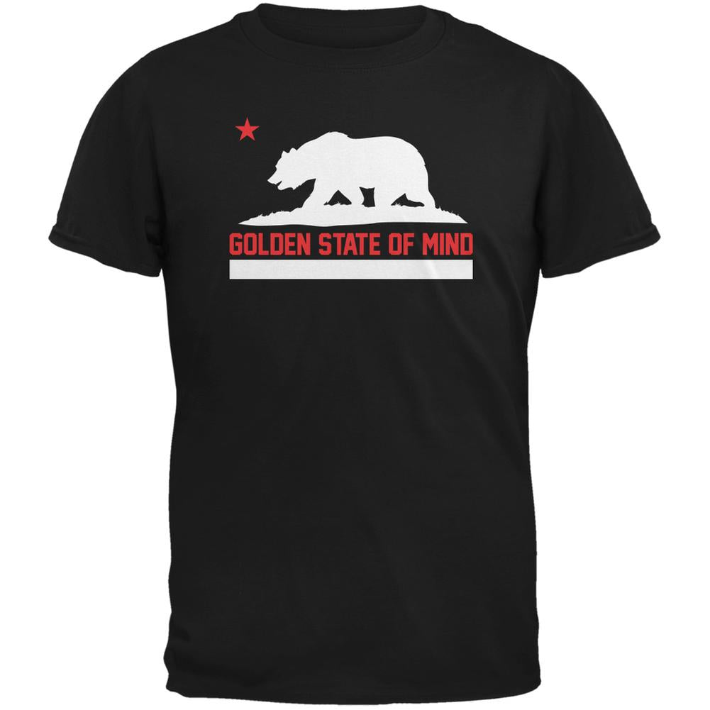 California Republic Golden State Of Mind Black Adult T-Shirt Men's T-Shirts Old Glory 2XL Black 