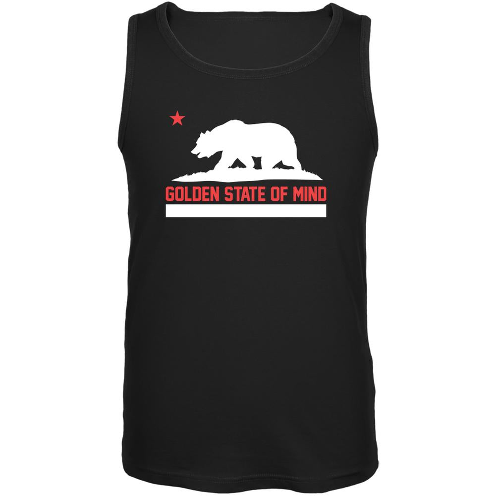 California Republic Golden State Of Mind Black Adult Tank Top Men's Tank Tops Old Glory 2XL Black 