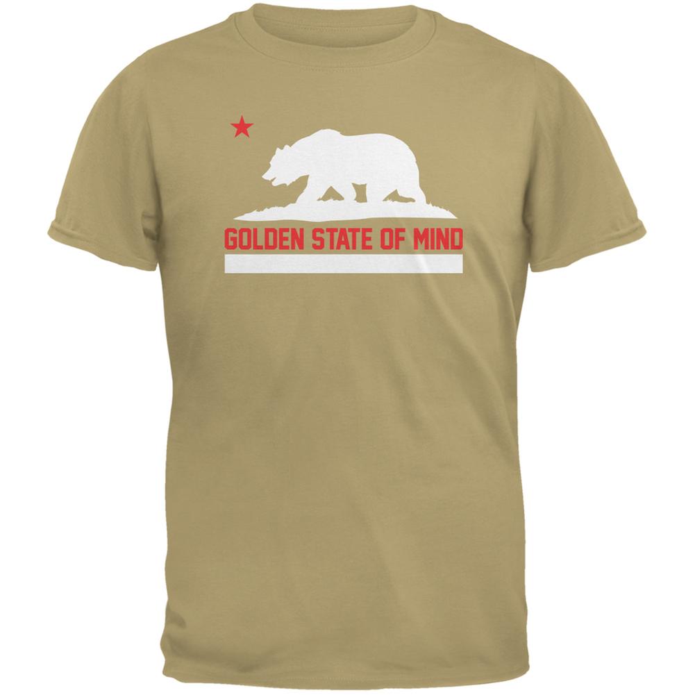 California Republic Golden State Of Mind Tan Adult T-Shirt Men's T-Shirts Old Glory 2XL Beige 