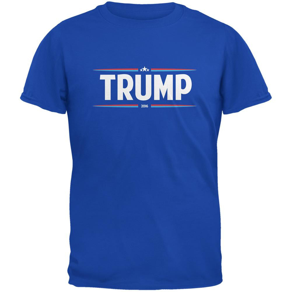 Election 2016 - Trump Thin Stripes Royal Adult T-Shirt Men's T-Shirts Old Glory 2XL Blue 