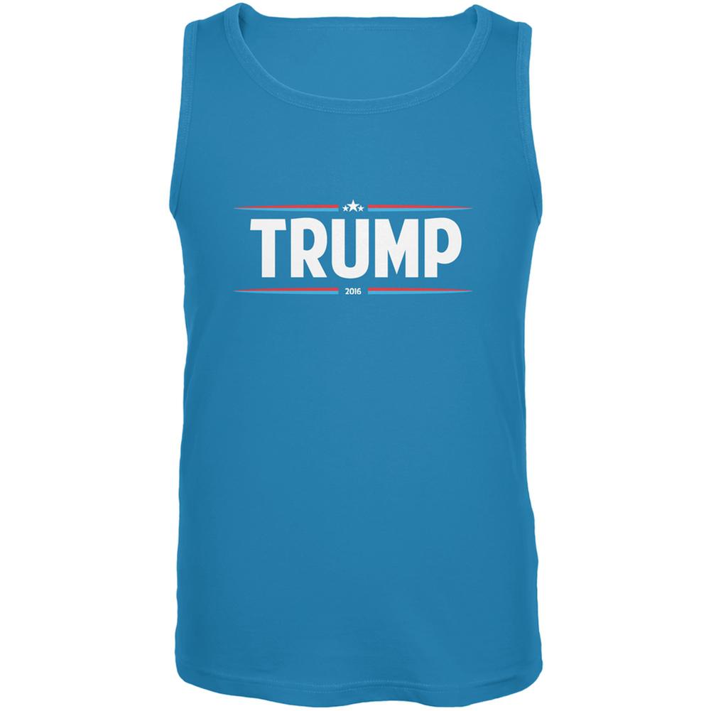 Election 2020 - Trump Thin Stripes Turquoise Adult Tank Top Men's Tank Tops Old Glory LG Blue 