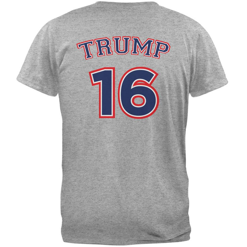 Election 2020 Donald Trump for President Jersey Heather Grey Adult T-Shirt Men's T-Shirts Old Glory   