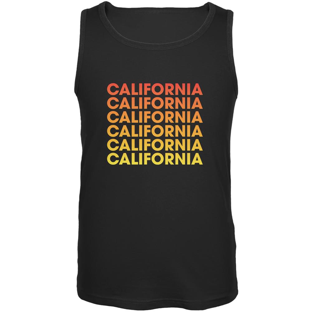 California Repeating Gradient Black Adult Tank Top Men's Tank Tops Old Glory 2XL Black 