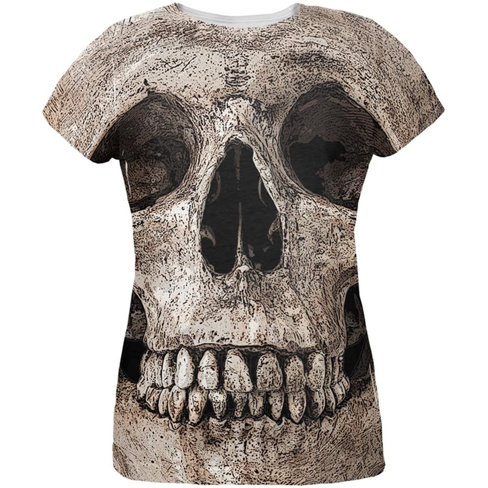 Big Skull All Over Womens T-Shirt Women's T-Shirts Old Glory 2XL Multi 