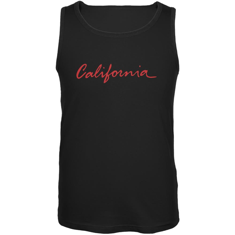 California License Plate Black Adult Tank Top Men's Tank Tops Old Glory 2XL Black 