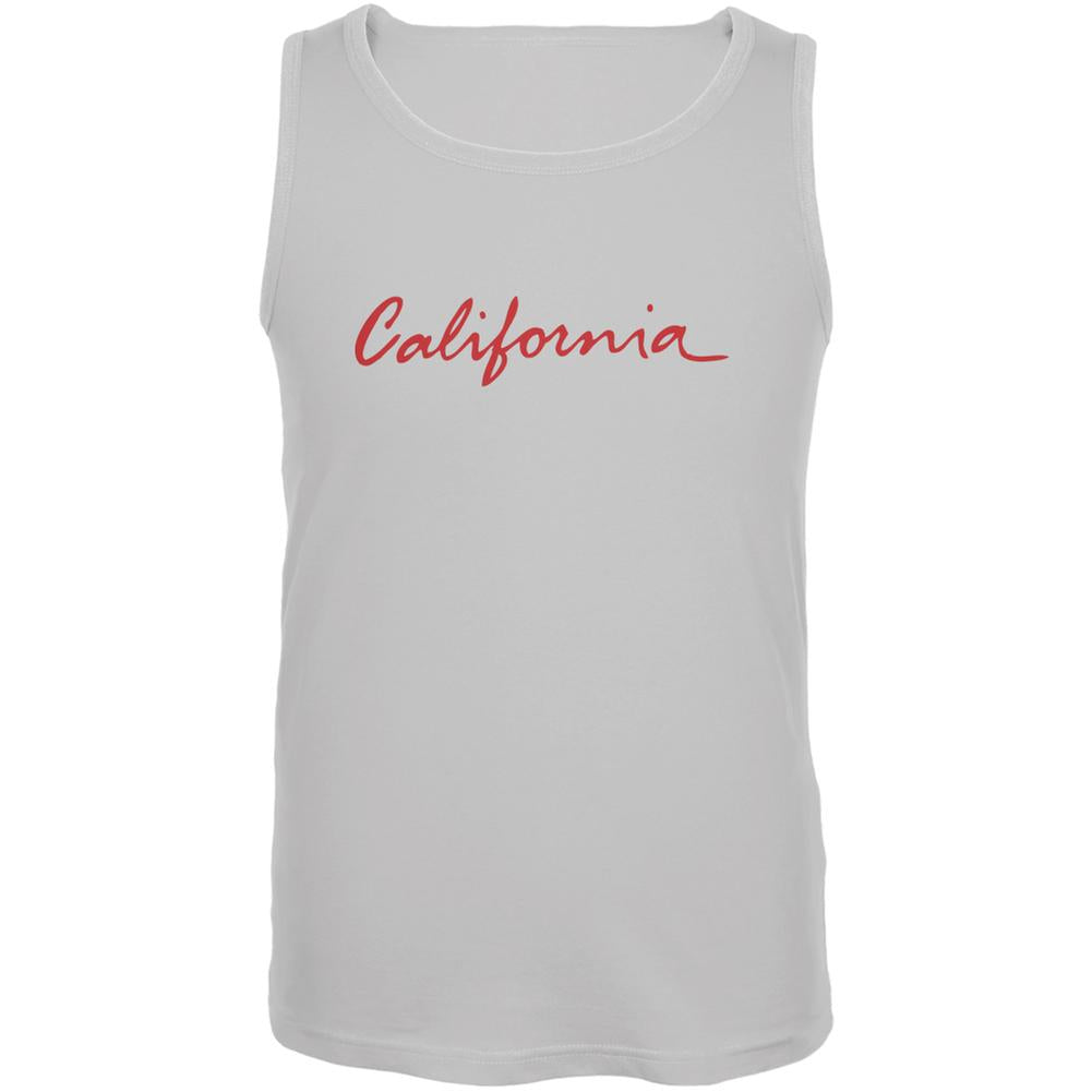 California License Plate White Adult Tank Top Men's Tank Tops Old Glory 2XL White 