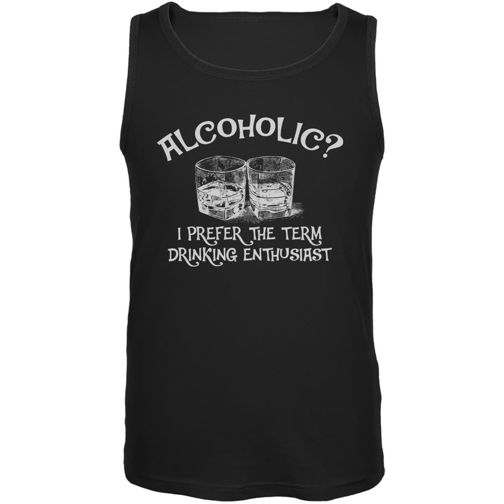 Funny Drinking Enthusiast Black Adult Tank Top Men's Tank Tops Old Glory SM Black 