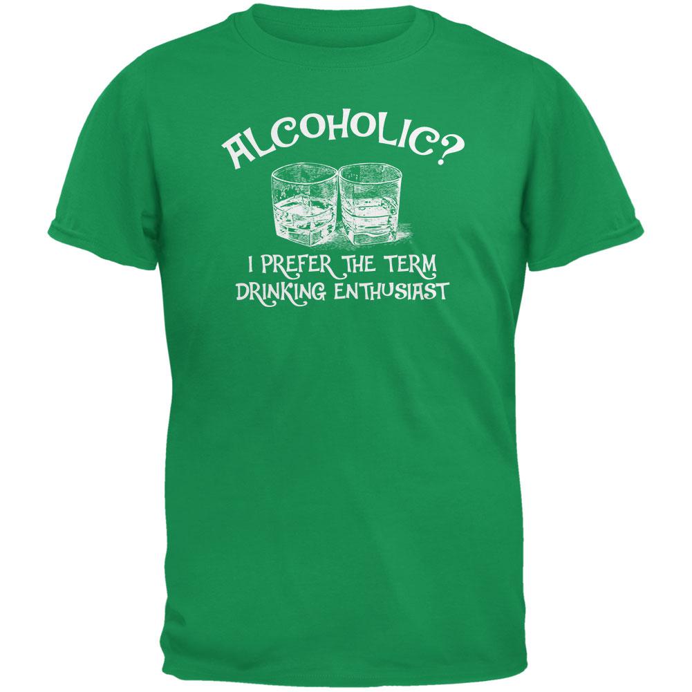 Funny Drinking Enthusiast Irish Green Adult T-Shirt Men's T-Shirts Old Glory SM Green 