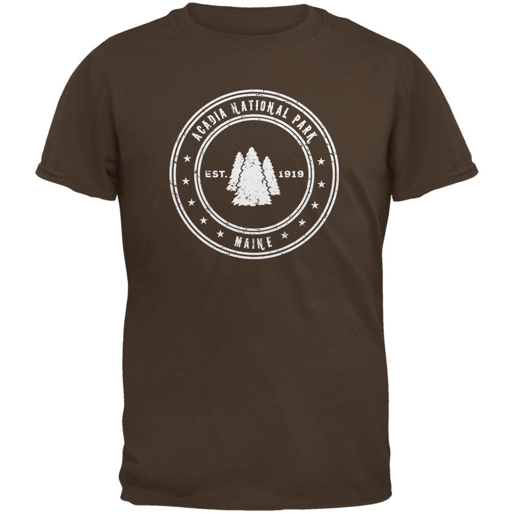 Acadia National Park Brown Youth T-Shirt Youth T-Shirts Old Glory LG Brown 