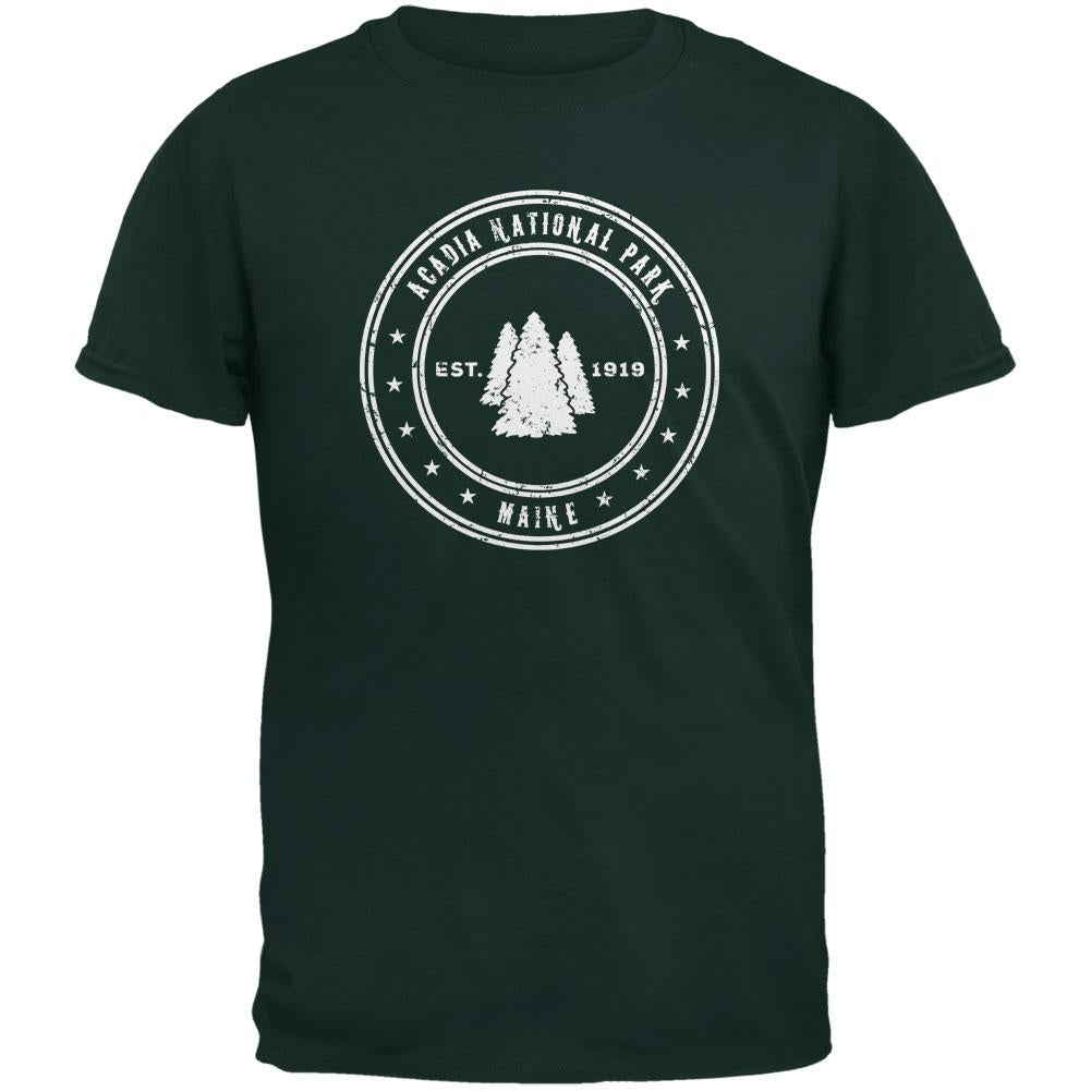 Acadia National Park Forest Green Youth T-Shirt Youth T-Shirts Old Glory LG Green 