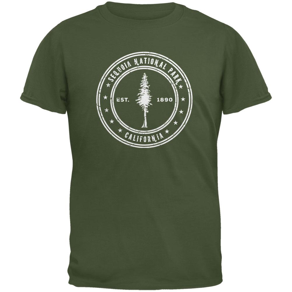 Sequoia National Park Military Green Youth T-Shirt Youth T-Shirts Old Glory LG Green 