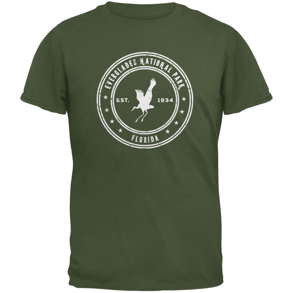 Everglades National Park Military Green Youth T-Shirt Youth T-Shirts Old Glory LG Green 