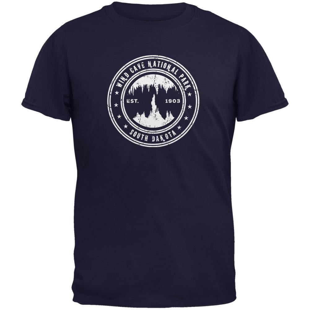 Wind Cave National Park Navy Youth T-Shirt Youth T-Shirts Old Glory LG Blue 