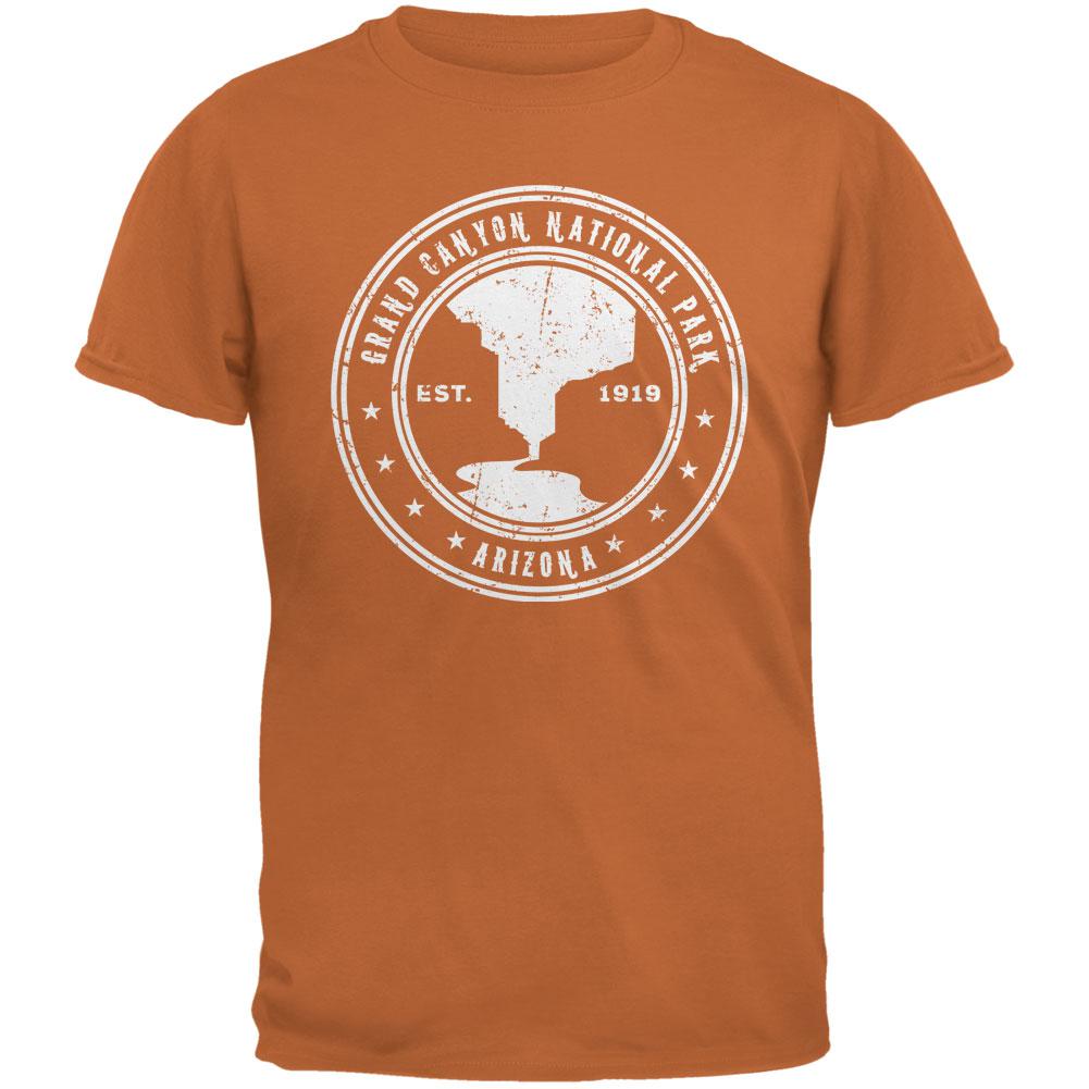 Grand Canyon National Park Texas Orange Adult T-Shirt Men's T-Shirts Old Glory 2XL Orange 