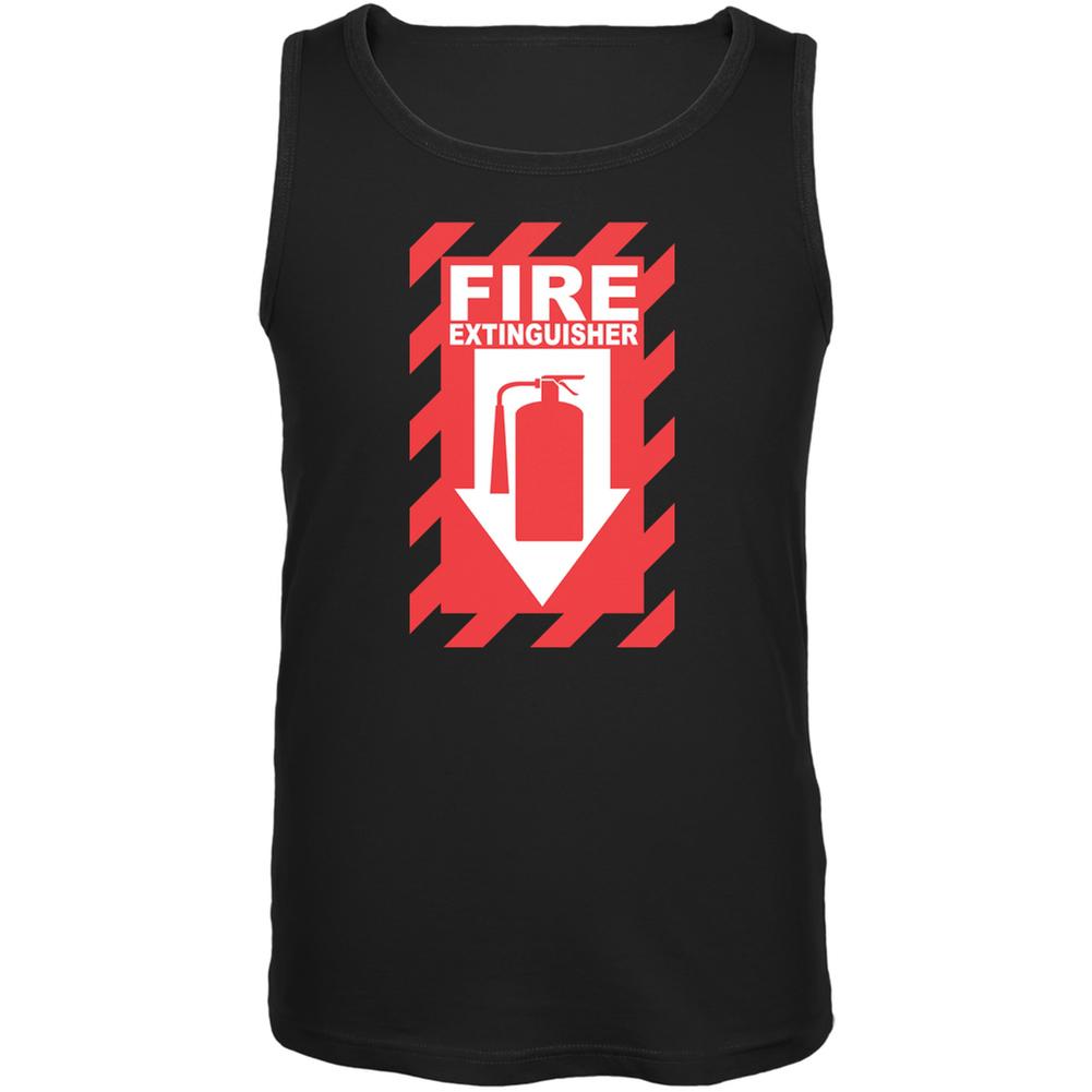 Funny Fire Extinguisher Black Adult Tank Top Men's Tank Tops Old Glory 2XL Black 