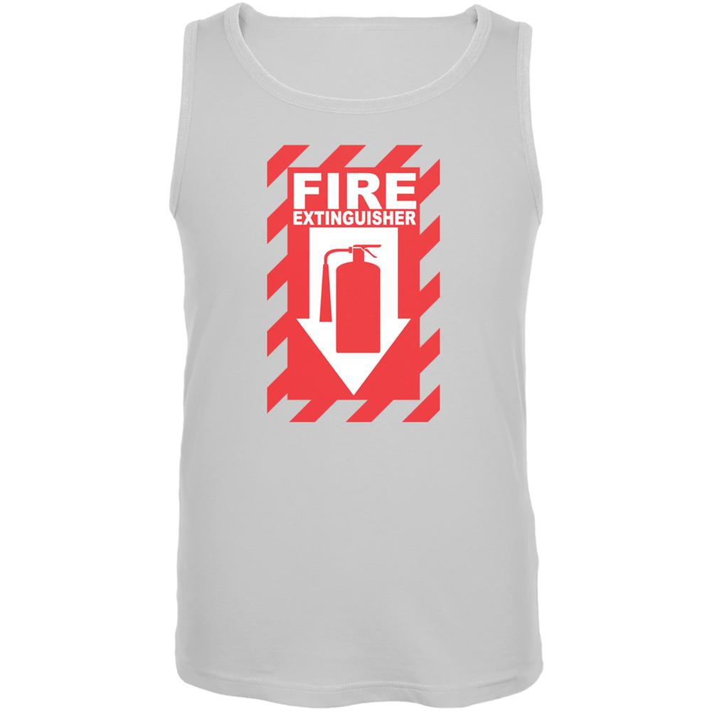 Funny Fire Extinguisher White Adult Tank Top Men's Tank Tops Old Glory 2XL White 