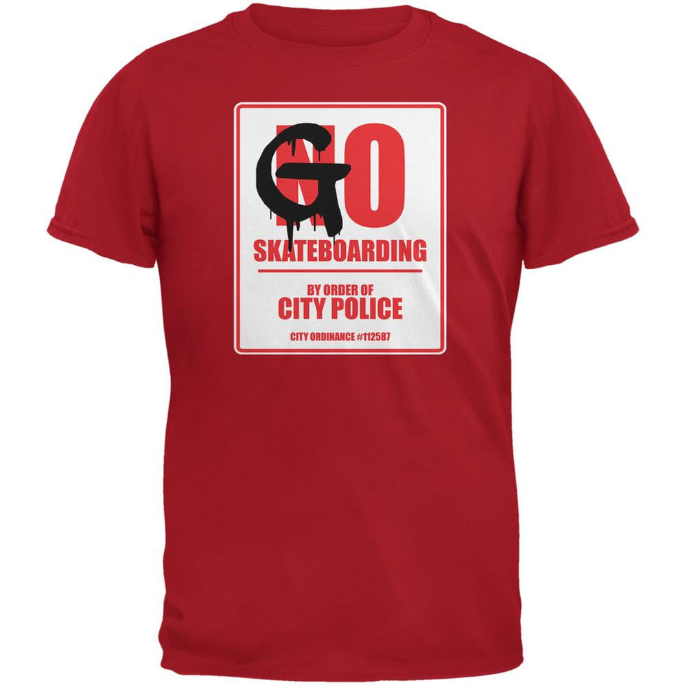 Go Skateboarding Red Adult T-Shirt Men's T-Shirts Old Glory 2XL Red 