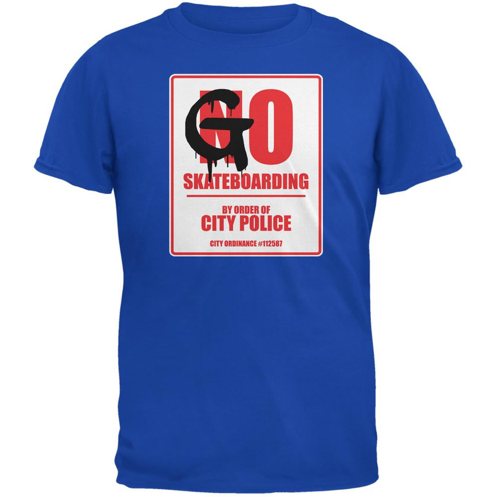 Go Skateboarding Royal Adult T-Shirt Men's T-Shirts Old Glory 2XL Blue 