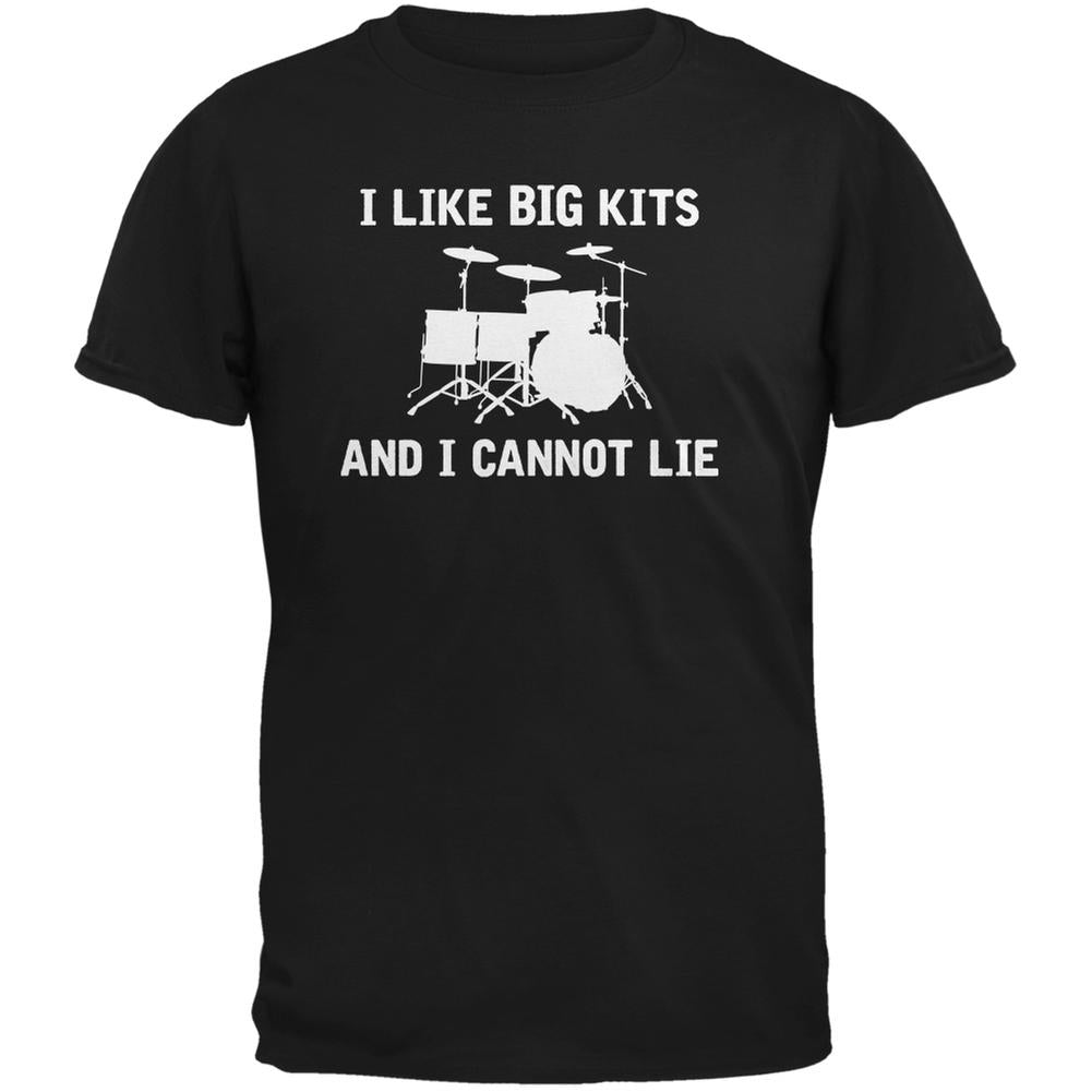 I Like Big Kits And I Cannot Lie Black Adult T-Shirt Men's T-Shirts Music 2XL Black 