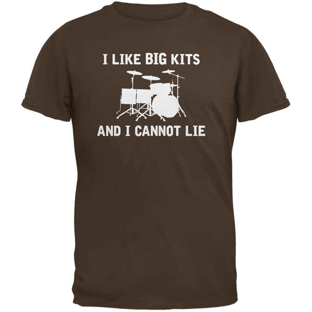 I Like Big Kits And I Cannot Lie Brown Adult T-Shirt Men's T-Shirts Music 2XL Brown 