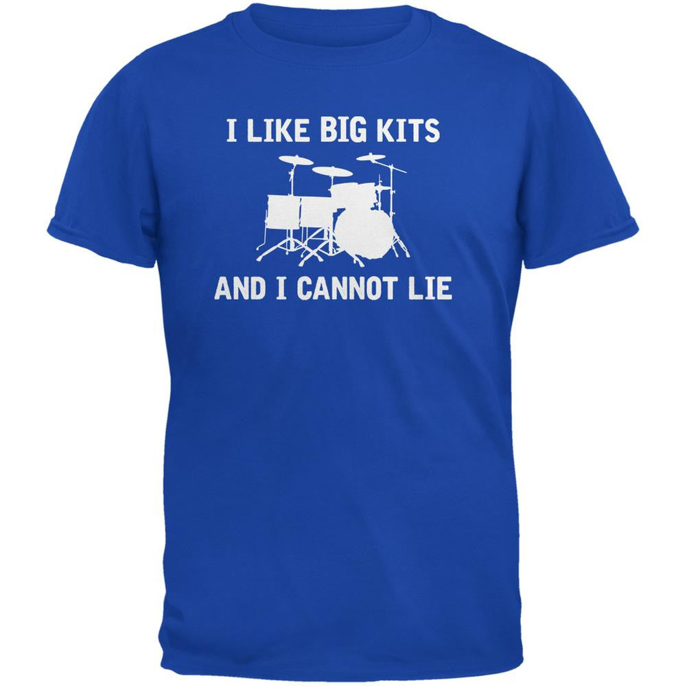 I Like Big Kits And I Cannot Lie Royal Adult T-Shirt Men's T-Shirts Music 2XL Blue 