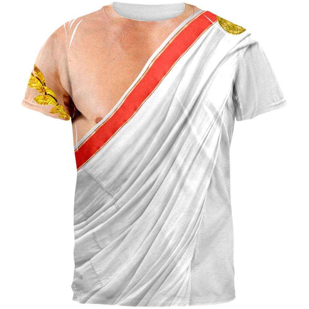 Roman Toga Costume All Over Adult T-Shirt Men's T-Shirts Old Glory 2XL Multi 