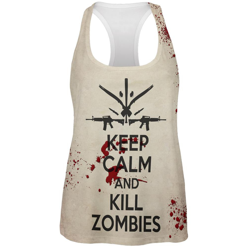 Keep Calm and Kill Zombies All Over Womens Tank Top Women's Tank Tops Old Glory 2XL Multi 