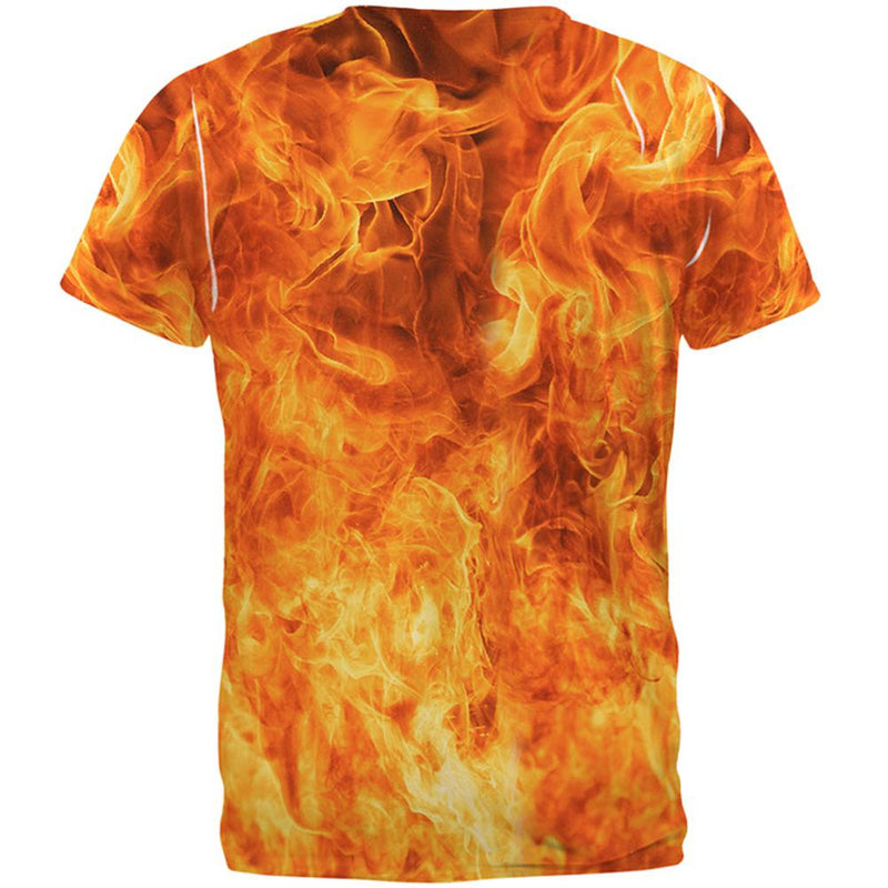 Flames All Over Adult T-Shirt Men's T-Shirts Old Glory   