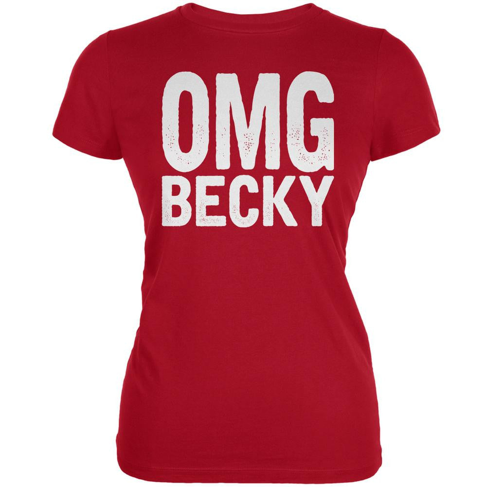 OMG Becky Red Juniors Soft T-Shirt Juniors T-Shirts Old Glory 2XL Red 