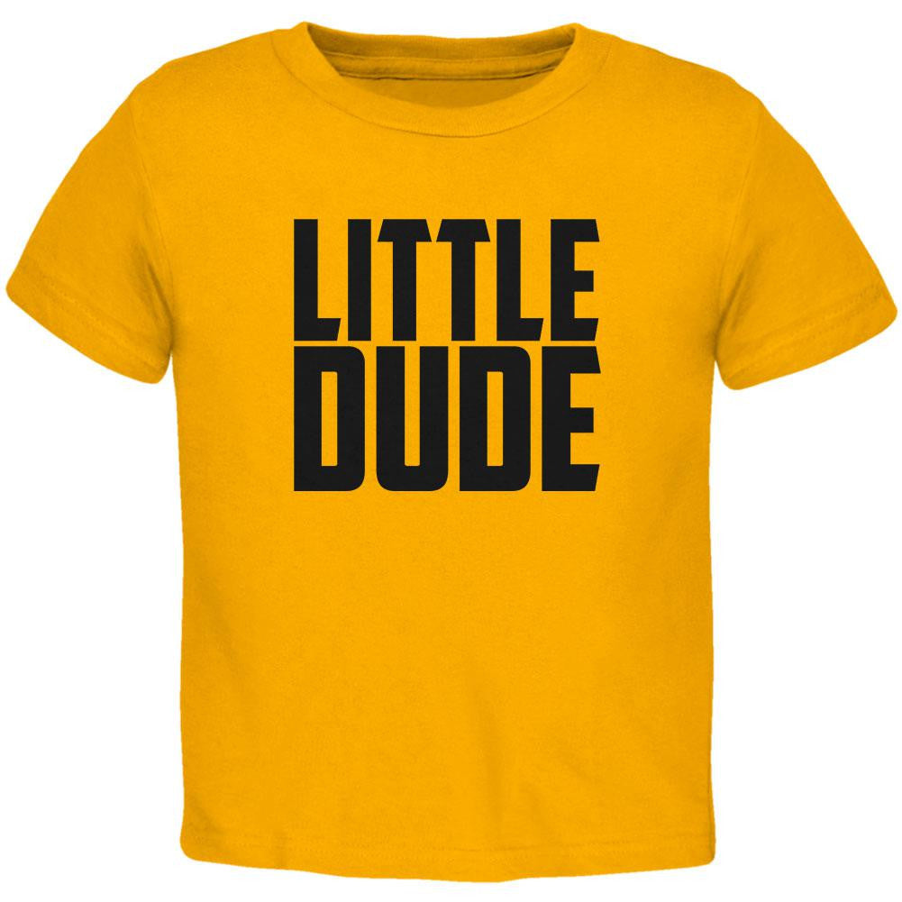 Little Dude Buddy Shirt Gold Toddler T-Shirt Toddler T-Shirts Old Glory 2T Gold 