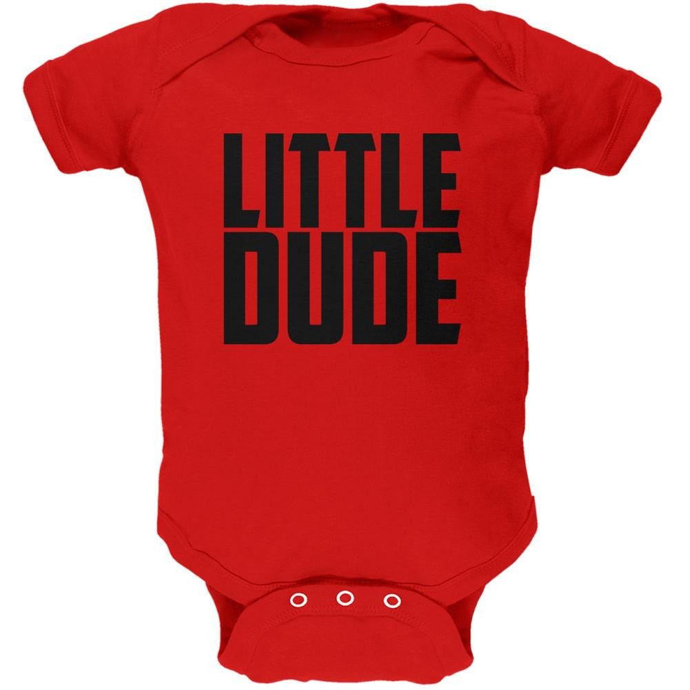 Little Dude Buddy Shirt Red Soft Baby One Piece Baby One Piece Old Glory 0-3M Red 