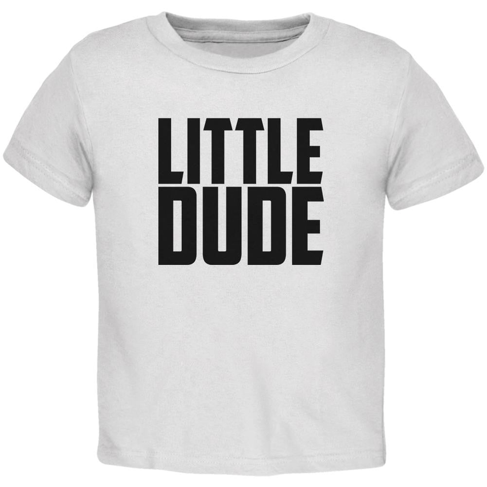 Little Dude Buddy Shirt White Toddler T-Shirt Toddler T-Shirts Old Glory 2T White 