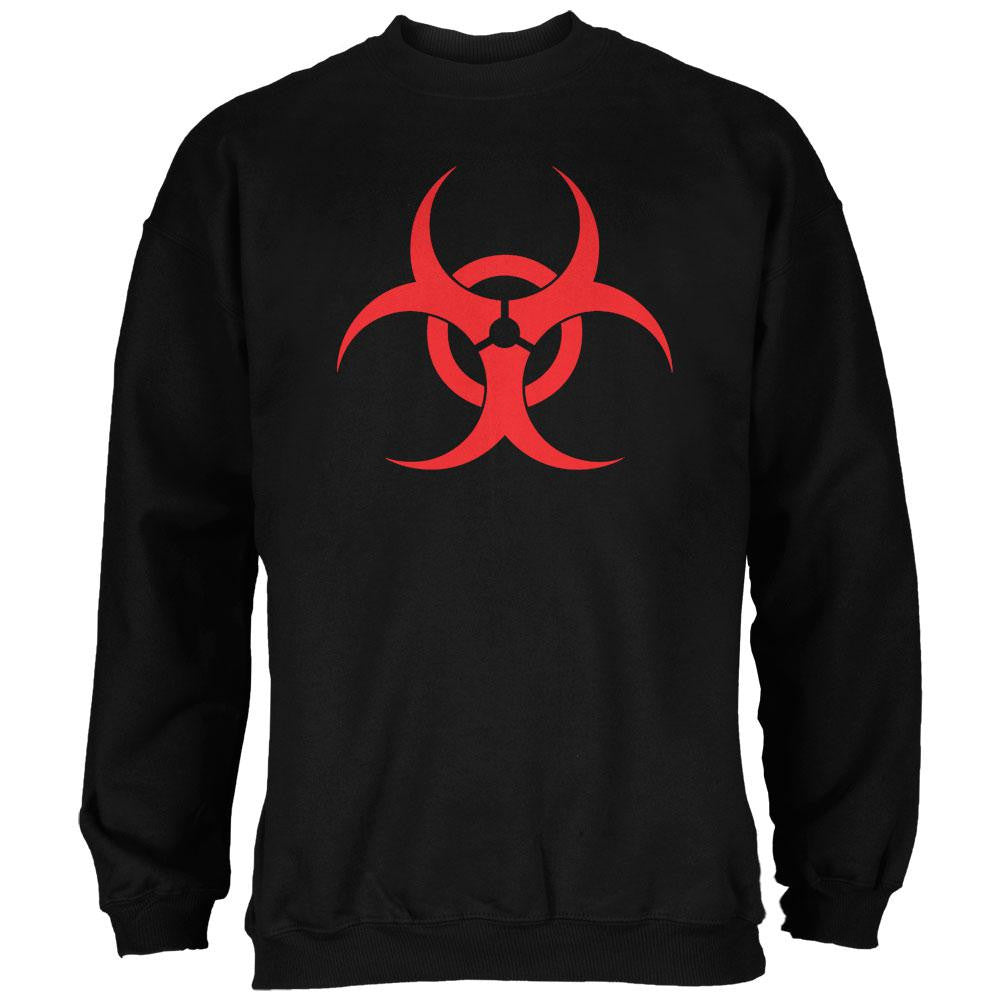 Zombie Biohazard Symbol Black Adult Sweatshirt Men's Sweatshirts Old Glory   