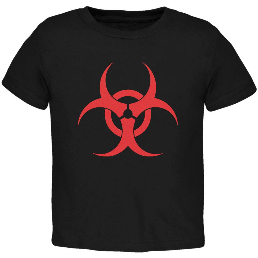 Zombie Biohazard Symbol Black Toddler T-Shirt Toddler T-Shirts Old Glory   