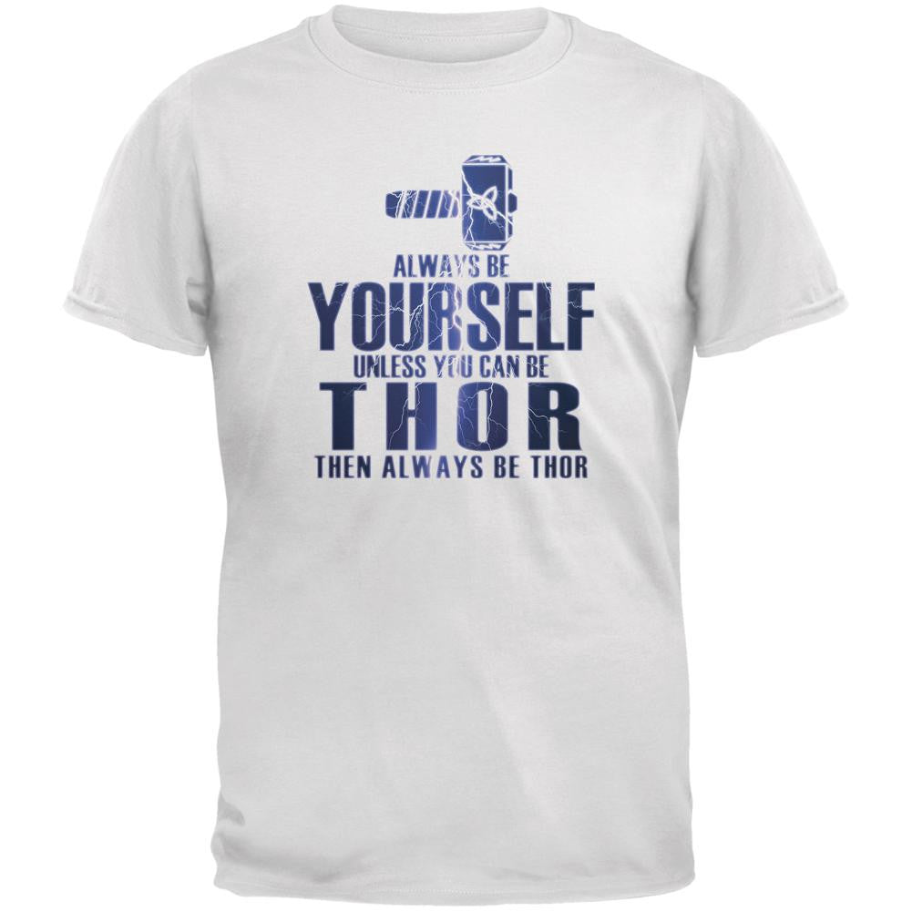 Always Be Yourself Thor White Youth T-Shirt Youth T-Shirts Old Glory LG White 