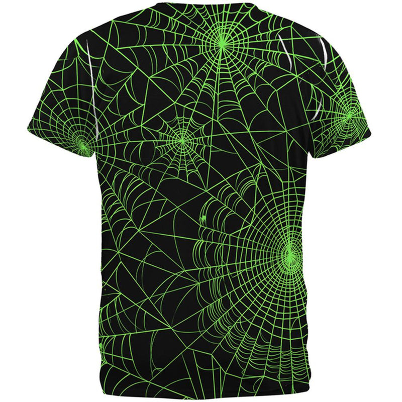 Halloween Spider Webs All Over Adult T-Shirt Men's T-Shirts Old Glory   