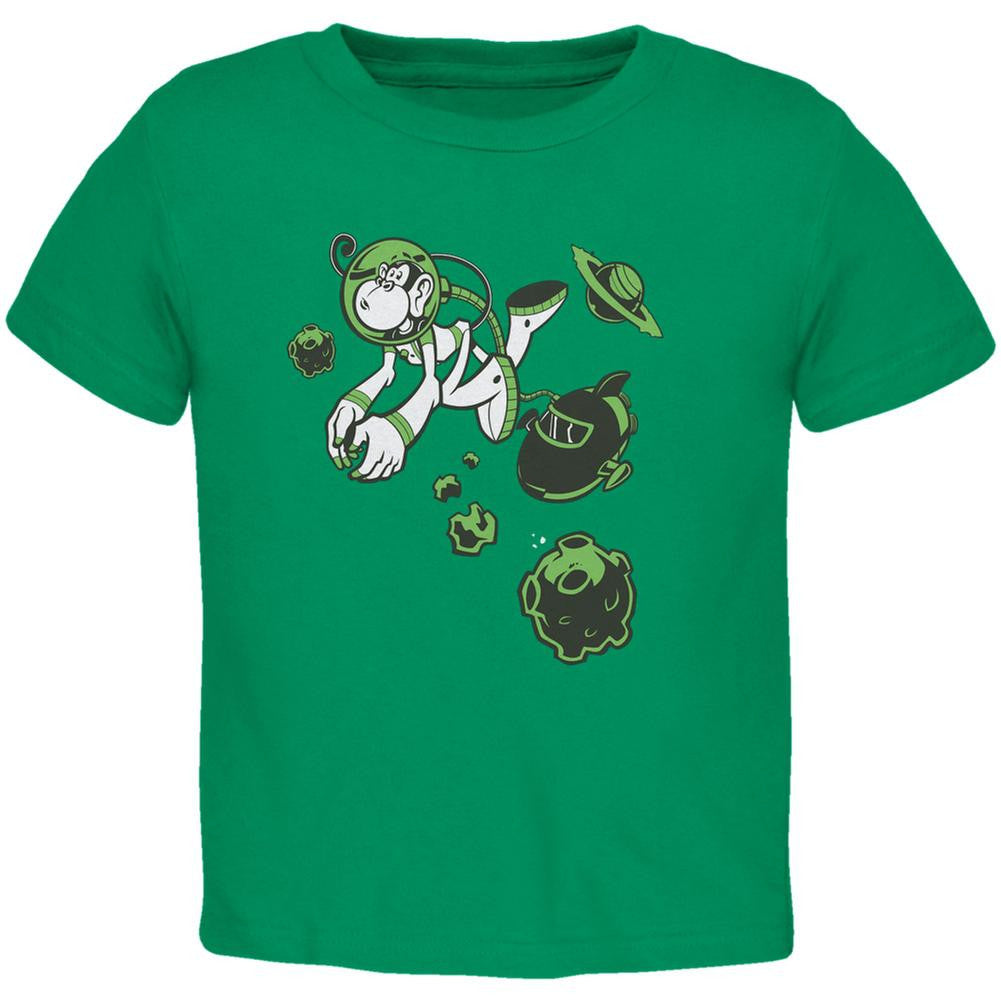 Space Monkey Kelly Green Toddler T-Shirt Toddler T-Shirts Old Glory 2T Green 