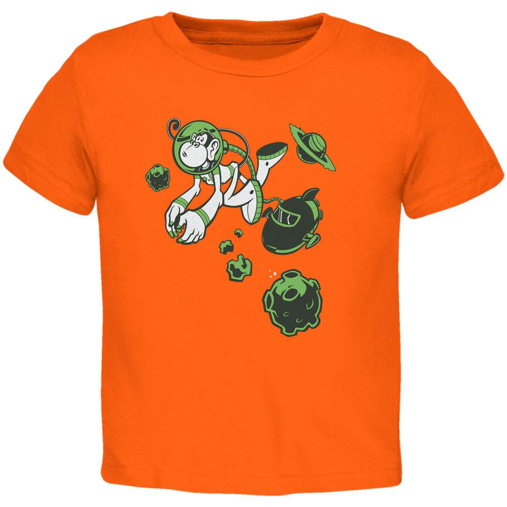 Space Monkey Orange Toddler T-Shirt Toddler T-Shirts Old Glory 2T Orange 